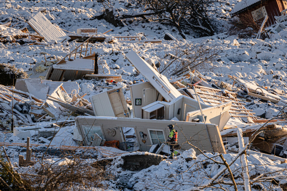 Leirskredet på Ask i Gjerdrum kommune knuste flere hus. 10 mistet livet i skredulykken.