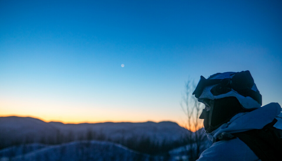 Soldat på øvelse i Indre Troms i vinter. Flere respondenter i BFOs undersøkelse beskriver utfordrende boforhold i Nord-Norge.