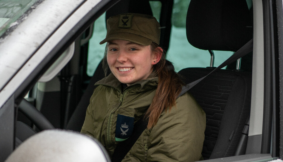 Flysoldat Kristin Flo Kandal er administrasjonssoldat for HV-02 og har bidratt i oppdraget på Gjerdrum.