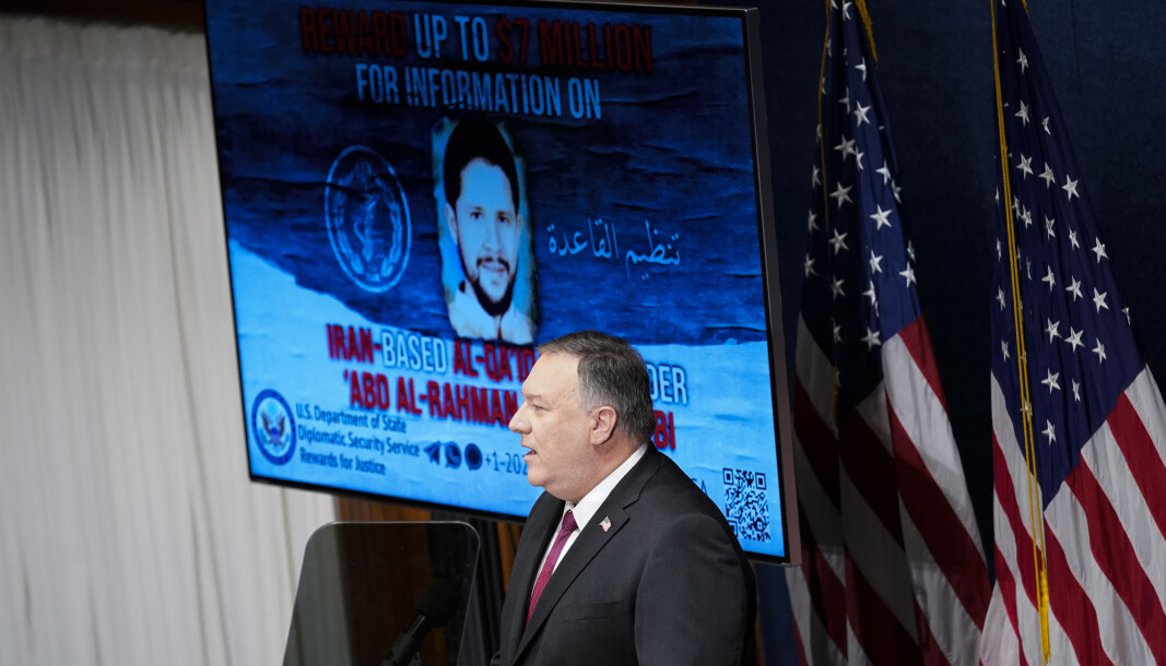 Mike Pompeo talte til National Press Club i Washington DC tirsdag. Mike Pompeo talte til National Press Club i Washington DC tirsdag.