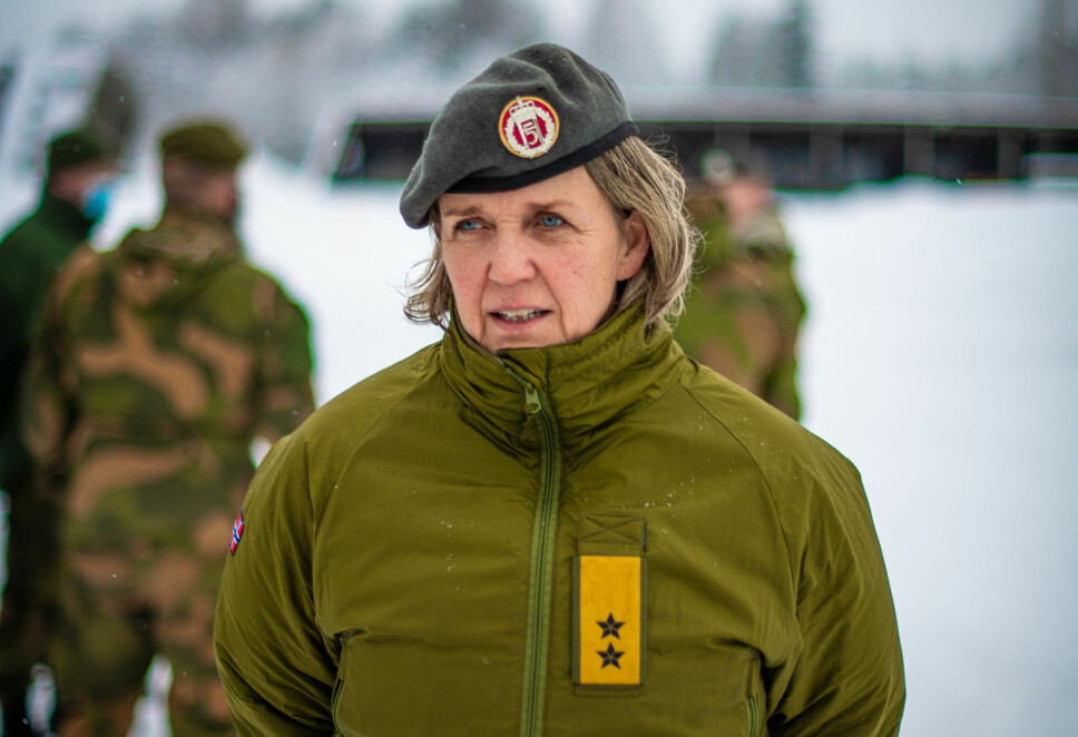 Generalmajor Elisabeth Michelsen takket HV-soldatene for bidraget i Gjerdrum.