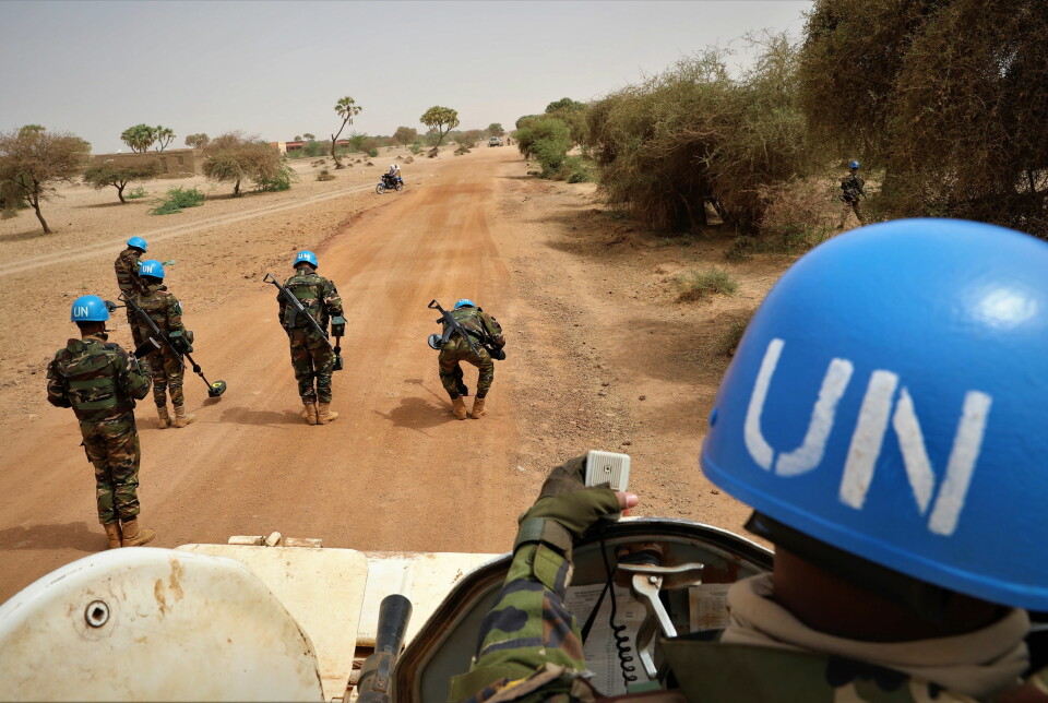 DREPT: To FN-soldater fra FNs fredsbevarende styrker er drept i Mali. Ifølge en kilde i FN-styrken var de to soldatene fra Egypt.