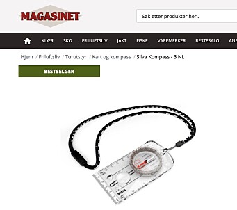 Kompasset av typen Silva 3NL på Friluftsmagasinets nettbutikk. Kompasset av typen Silva 3NL på Friluftsmagasinets nettbutikk.
