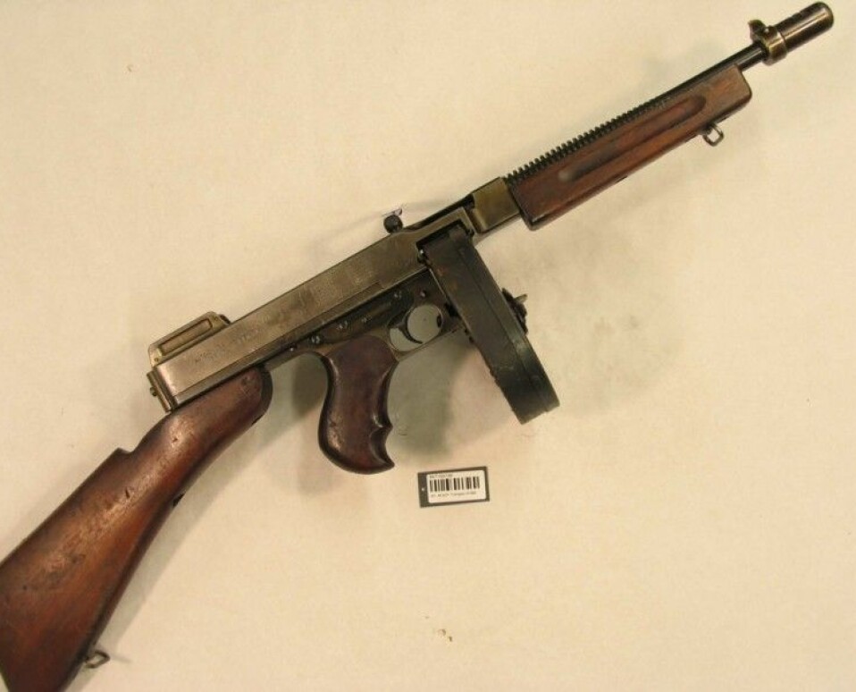 Det er en Thompson-maskinpistol av denne typen som tilhørte Gunnar Sønsteby og senere ble stjålet.