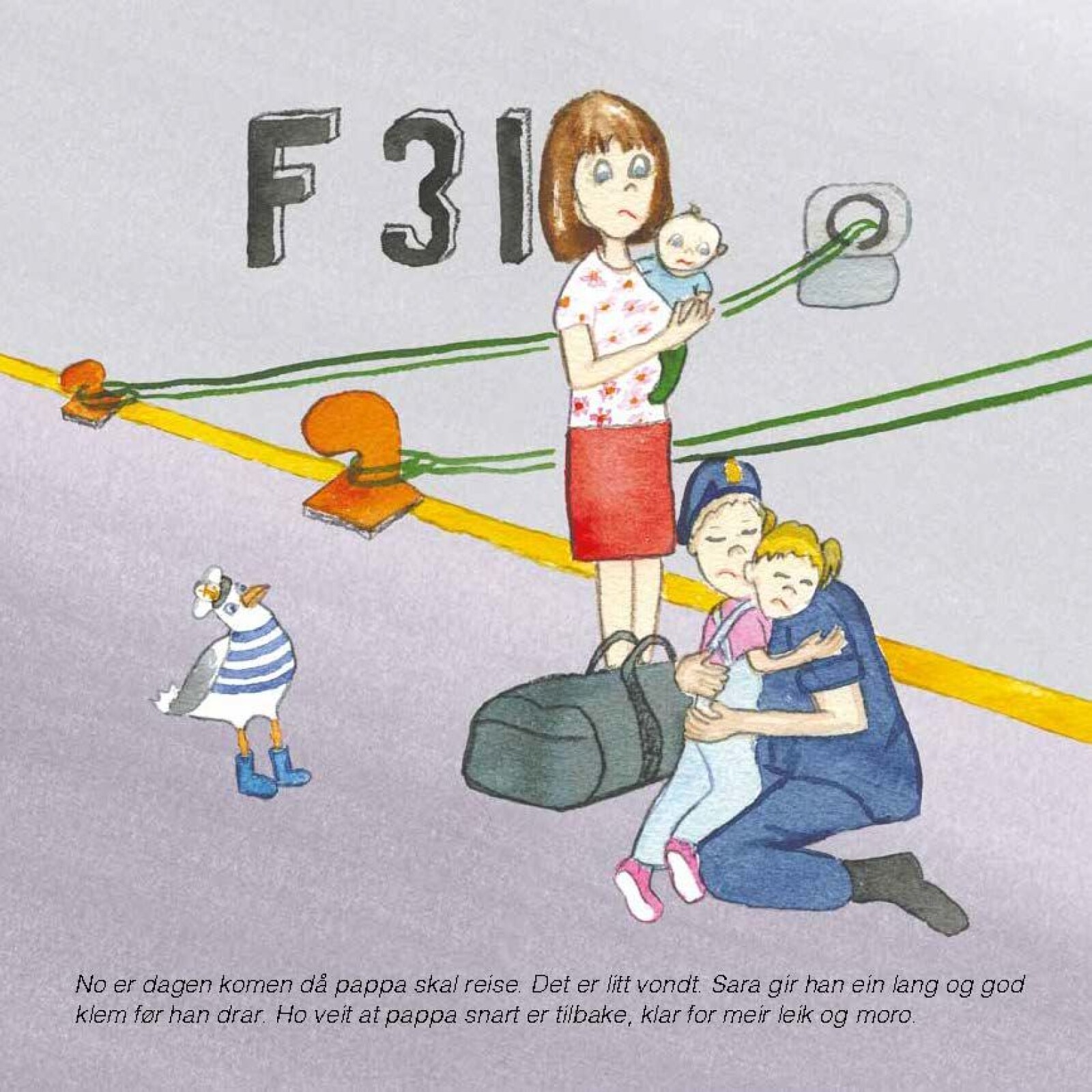 En av illustrasjonene fra boka. Illustratøren har lang fartstid fra Sjøforsvaret. En av illustrasjonene fra boka. Illustratøren har lang fartstid fra Sjøforsvaret.
