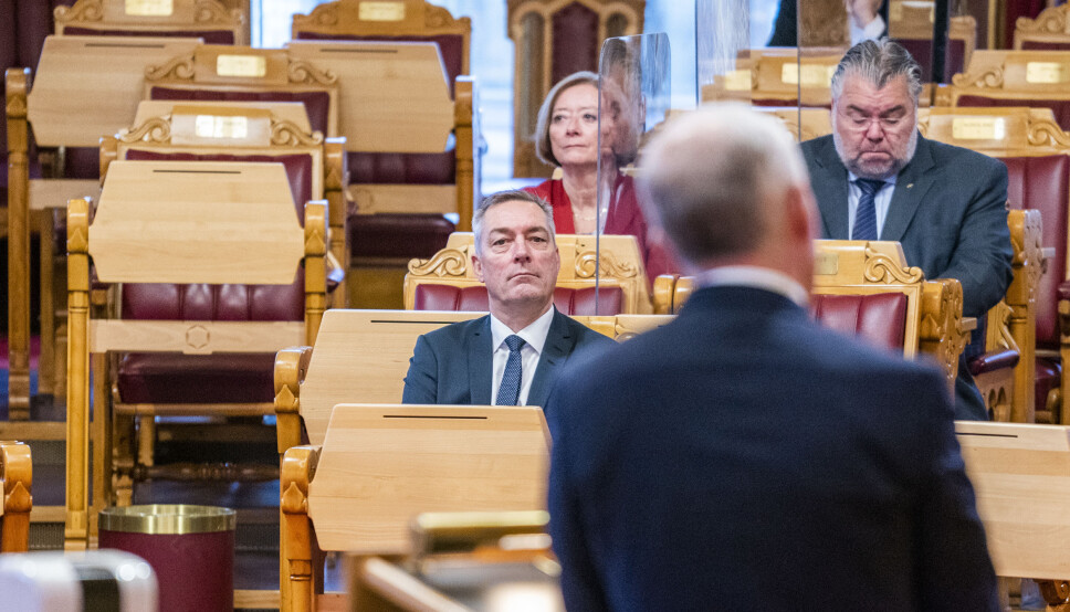 Forsvarsministeren sprer faktafeil om «temperaturmålingen» til BFO, skriver Jens B. Jahren. Her er er Frank Bakke-Jensen på Stortinget.
