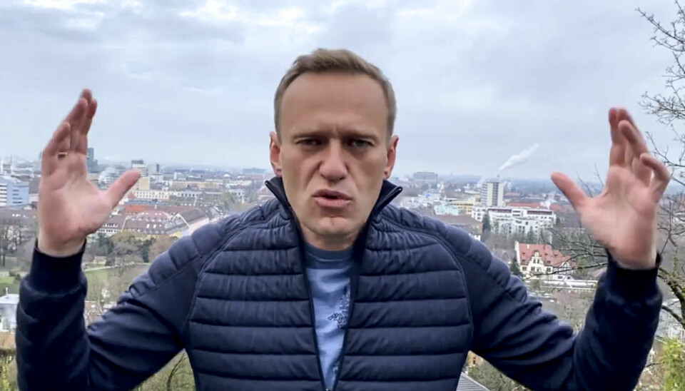 Aleksejk Navalnyj i Tyskland, der han fikk behandling etter å ha blitt forgiftet med kjemikaliet Novitsjok.