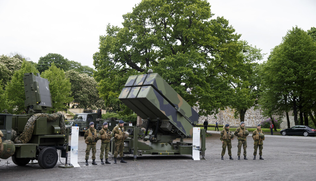 EKSPORTERES: NASAMS, Norwegian Advanced Surface to Air Missile System, på Festningsplassen i Oslo. EKSPORTERES: NASAMS, Norwegian Advanced Surface to Air Missile System, på Festningsplassen i Oslo.