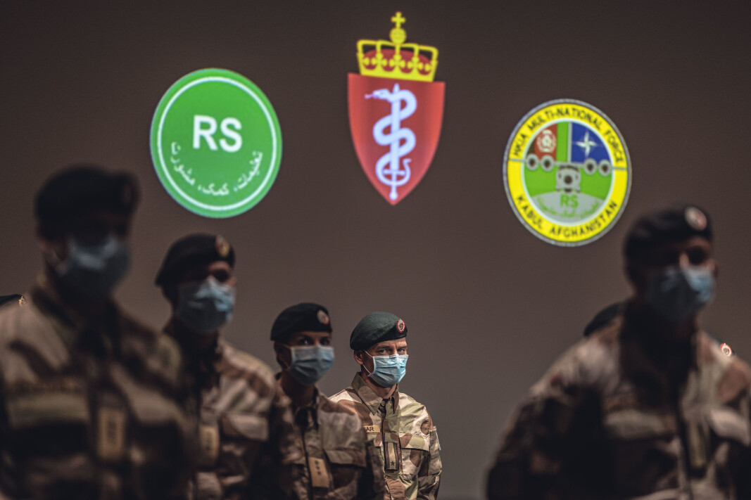 Den første kontigenten fra det norske sanitetbidraget i Kabul ble takket for sin innsats under en medaljeseremoni i oktober. Den første kontigenten fra det norske sanitetbidraget i Kabul ble takket for sin innsats under en medaljeseremoni i oktober.
