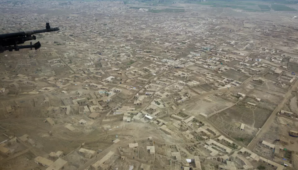 Flybilde av forstedene i Kabul i Afghanistan. Illustrasjonsfotoet er tatt i 2010.