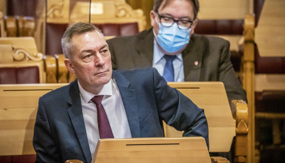 Forsvarsminister Frank Bakke-Jensen (H) under stortingets spørretime i desember 2020.