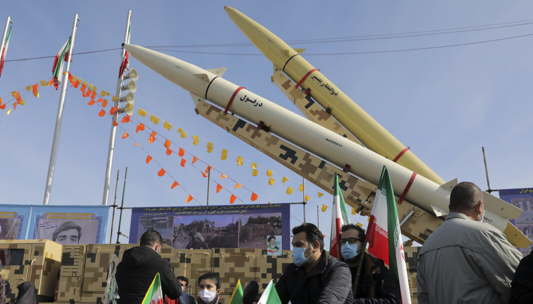 Raketter ble vist fram da Iran markerte 42-årsjubileet for den islamske revolusjonen onsdag. Raketter ble vist fram da Iran markerte 42-årsjubileet for den islamske revolusjonen onsdag.