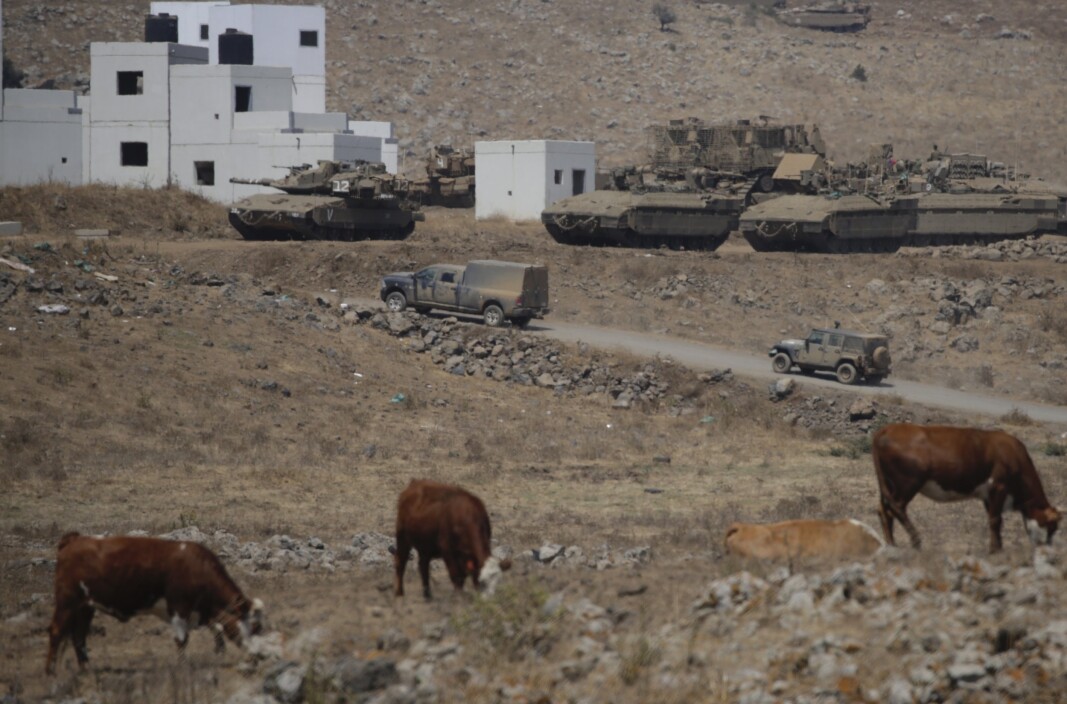Det israelske forsvaret er tilstede på Golanhøydene, nær grensen til Syria. Bildet er datert 4. august 2020. Det israelske forsvaret er tilstede på Golanhøydene, nær grensen til Syria. Bildet er datert 4. august 2020.