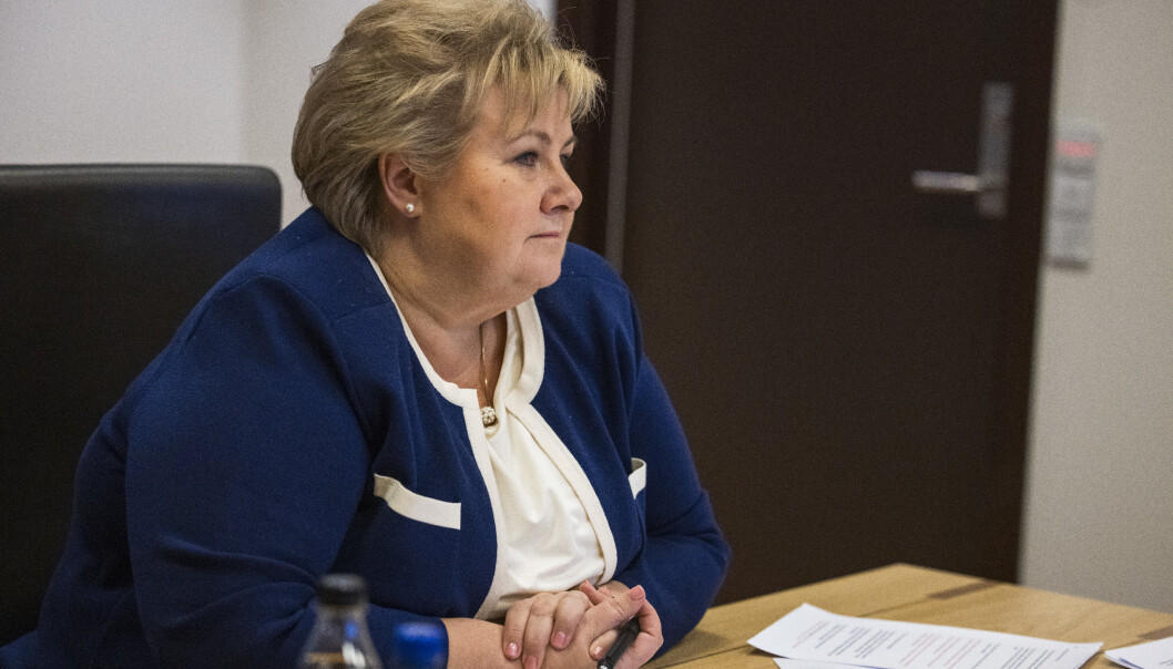 Statsminister Erna Solberg (H) på kontoret. Statsminister Erna Solberg (H) på kontoret.