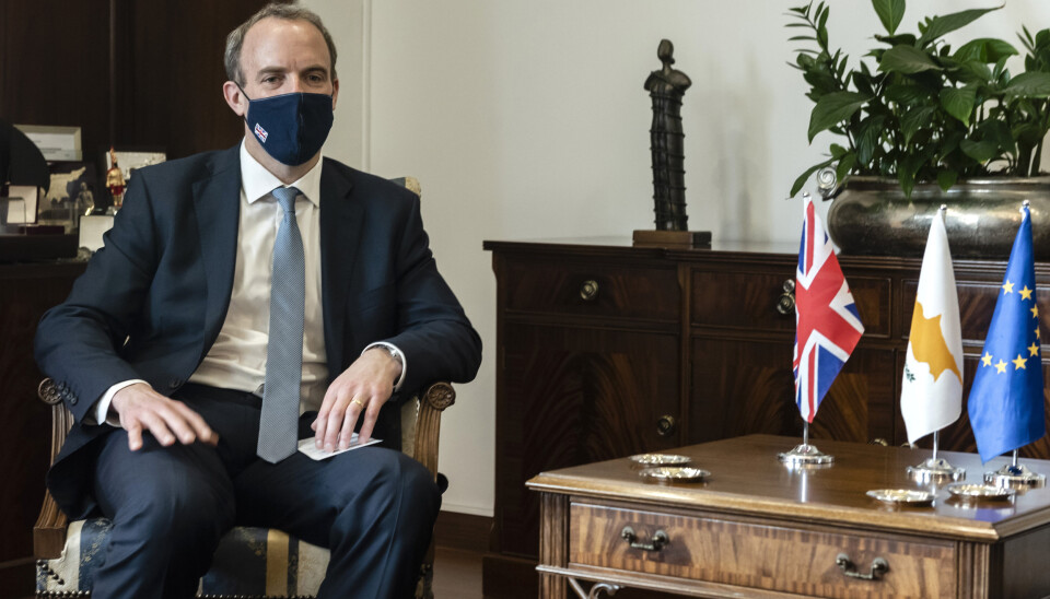 BER OM RESOLUSJON: Britenes statsminister Dominic Raab vil sikre vaksineleveranser til konfliktområder.