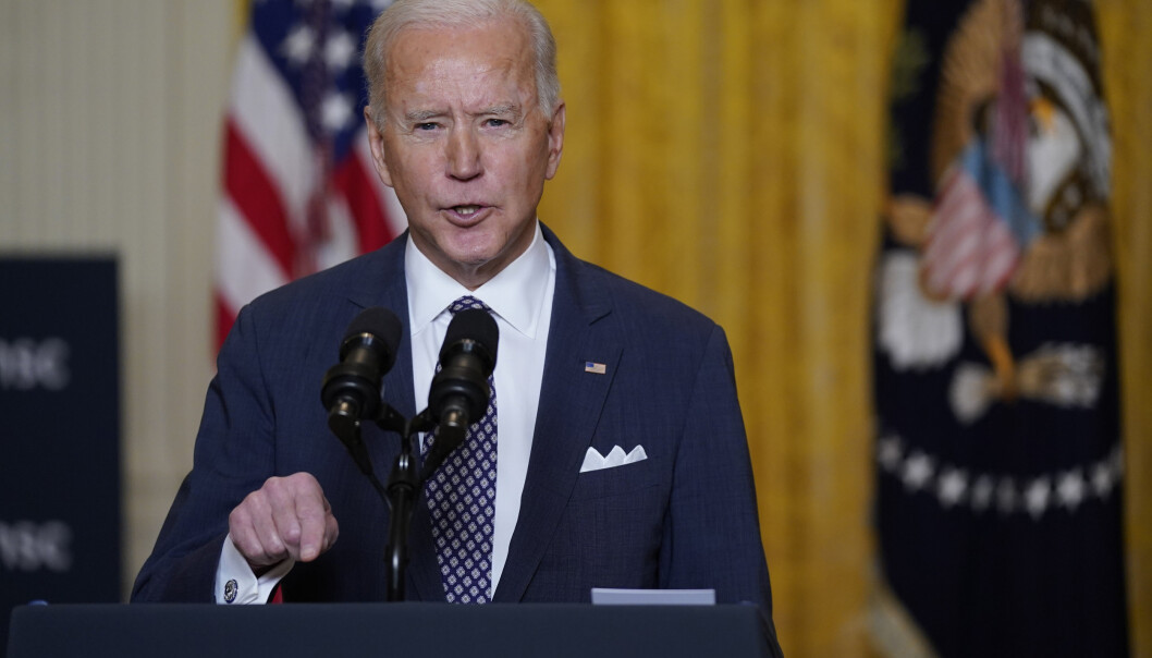 <strong>HARDT UT: </strong>President Joe Biden under den årlige sikkerhetskonferansen i Tyskland - Munich Security Conference - fredag 19. februar. <strong>HARDT UT: </strong>President Joe Biden under den årlige sikkerhetskonferansen i Tyskland - Munich Security Conference - fredag 19. februar.