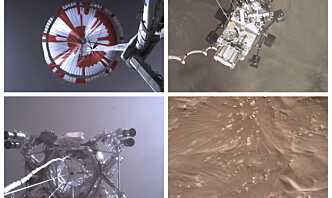 Nasa publiserer første video av robotlanding på Mars