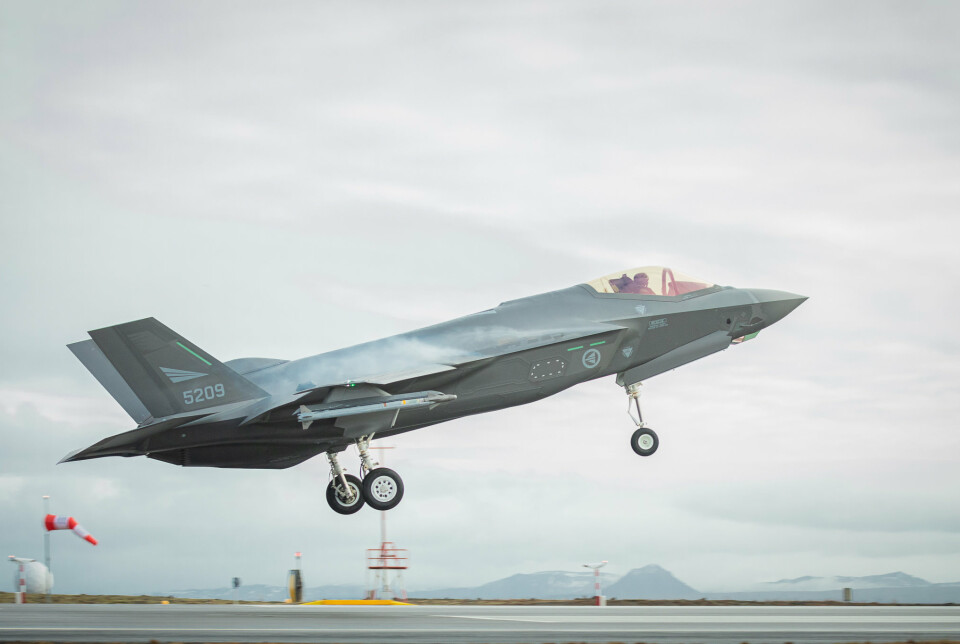 ØKER: Sju milliarder kroner i forsvarsbudsjettet for 2022 skal brukes til innfasing og baseløsning for F-35 kampfly.
