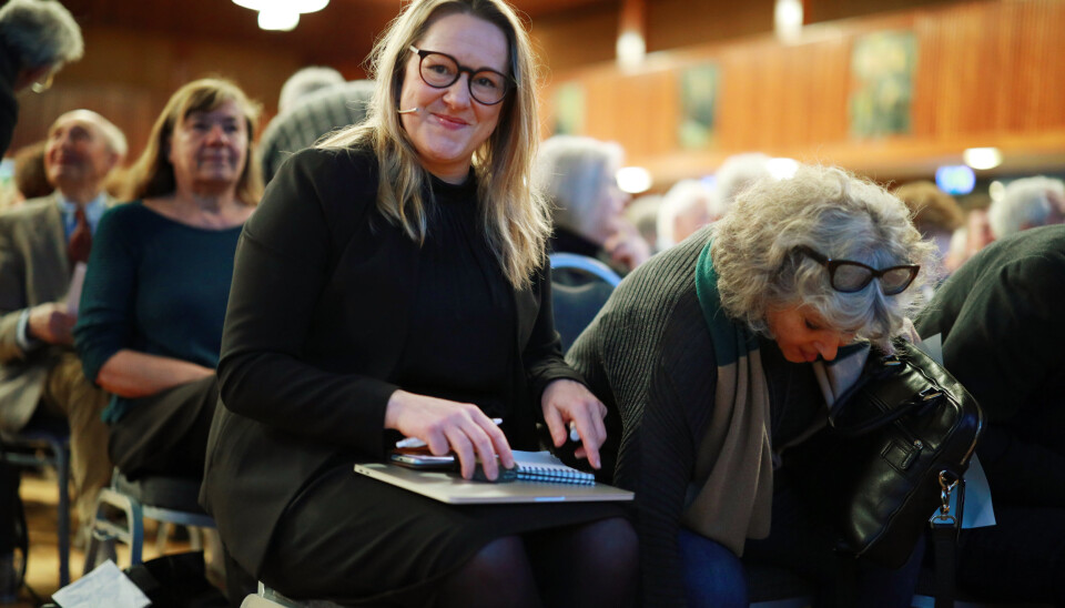 DEBATT: I 2018 møtte Marte Michelet historikere til debatt etter utgivelsen av «Hva visste Hjemmefronten?'.