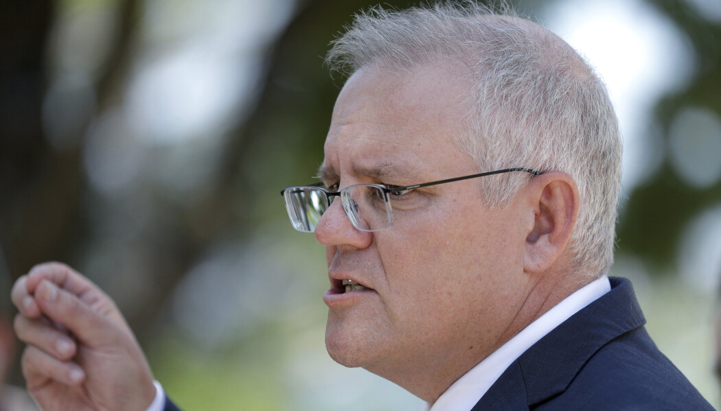 LISTET: Australia, her ved statsminister Scott Morrison, vil sette Sonnenkrieg Division på landets terrorliste. Det er første gang en høyreekstrem gruppe havner på listen. LISTET: Australia, her ved statsminister Scott Morrison, vil sette Sonnenkrieg Division på landets terrorliste. Det er første gang en høyreekstrem gruppe havner på listen.