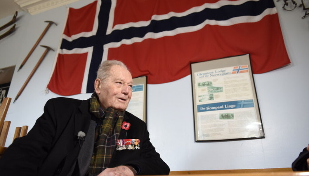 Erling Lorentzen i Skottland i 2016, der han hedret soldatene fra Kompani Linge. Erling Lorentzen i Skottland i 2016, der han hedret soldatene fra Kompani Linge.