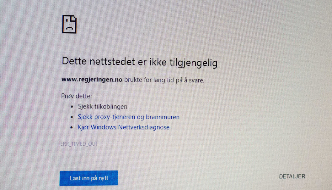 ANGREP: Vi er for utsatt for digitale angrep, skriver Mari Knutsdatter Strand i Senterpartiet. Dette bildet er fra et nettangrep på servere i USA som også ga problemer med komme inn på regjeringens hjemmesider. ANGREP: Vi er for utsatt for digitale angrep, skriver Mari Knutsdatter Strand i Senterpartiet. Dette bildet er fra et nettangrep på servere i USA som også ga problemer med komme inn på regjeringens hjemmesider.