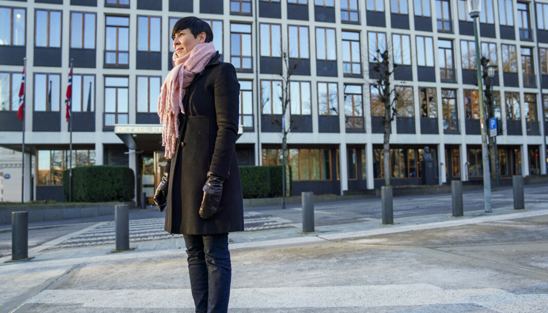 BLIR HJEMME: Utenriksminister Ine Eriksen Søreide foran Utenriksdepartementet. BLIR HJEMME: Utenriksminister Ine Eriksen Søreide foran Utenriksdepartementet.