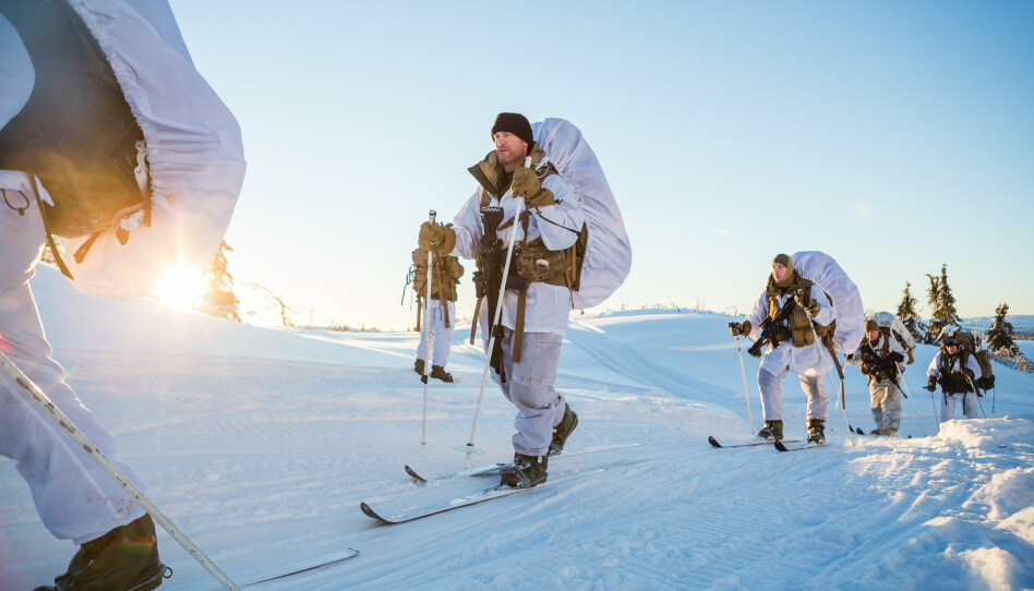 VINTERKURS: Utenlandske soldater på alliert vinterkurs i Norge.
