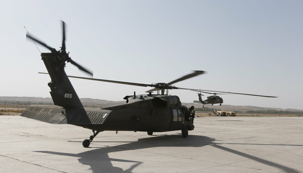 ULYKKE: Minst ni personer drept i en helikopterstyrt i Afghanistan.