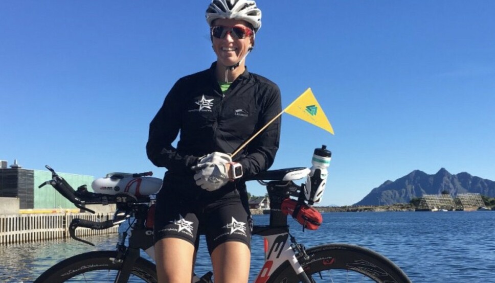 SEIG: Oberstløytnant Nina-Sofie Berg har lært seg å like lange og seige løp. Her avbildet i Svolvær etter at hun gjennomførte extreme-varianten av The Artic Triple i 2016