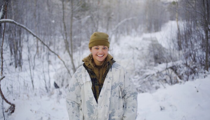 OVER POLARSIRKELEN: Kayla L. Olsen fra US Marine Corps, for tiden stasjonert i Nord-Norge. OVER POLARSIRKELEN: Kayla L. Olsen fra US Marine Corps, for tiden stasjonert i Nord-Norge.