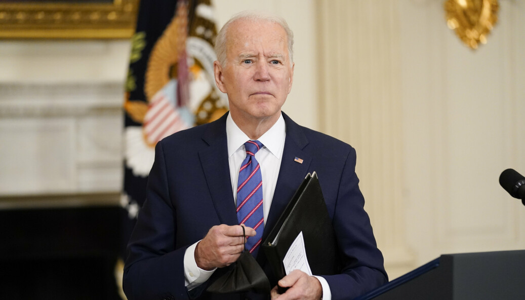 HANDLING. USA, her ved president Joe Biden, er avventende til utviklingen mellom Ukraina og Russland.