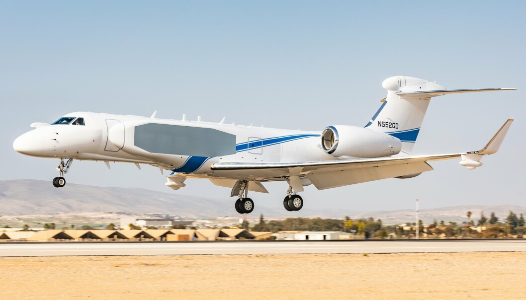 NYTT FLY: Søndag mottok det israelske luftvåpenet det nye spionflyet Oron.