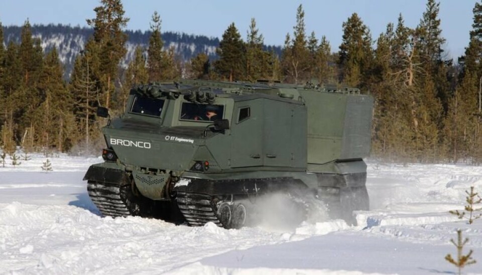 BRONCO 3: Oshkosh Defense og ST Engineering deltar i konkurransen med et kjøretøy kalt Bronco 3.
