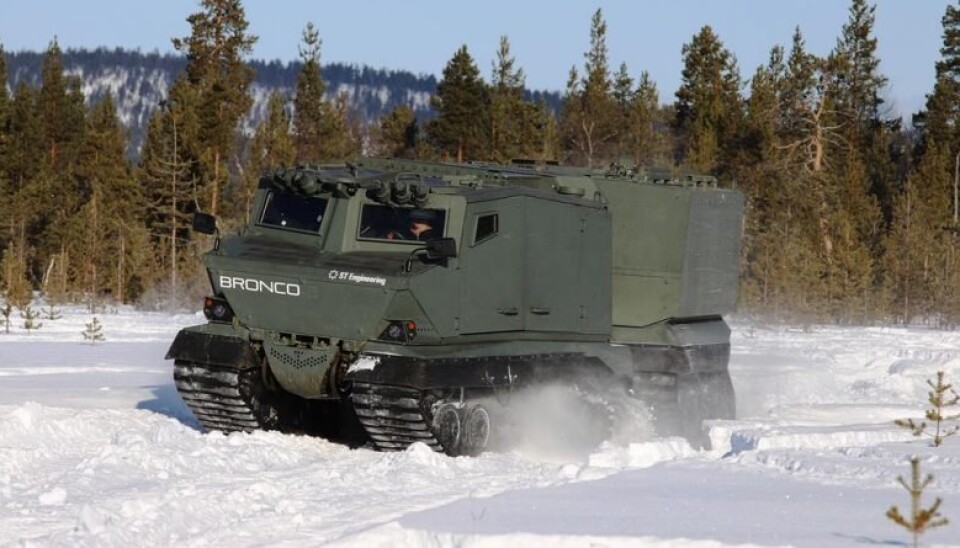 BRONCO 3: Oshkosh Defense og ST Engineering deltar i konkurransen med et kjøretøy kalt Bronco 3.