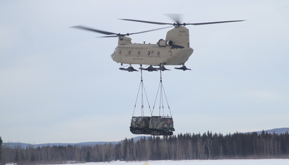 HELIKOPTER: De nye kjøretøyene skal kunne fraktes av Chinook-helikoptre.