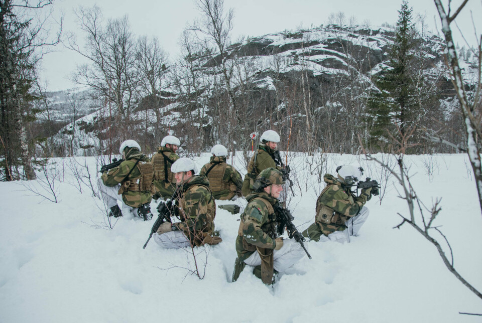 HV: Forsvarsministeren sier at det viktig å styrke Heimevernet med rundt 5000 ekstra soldater. Her ser vi innsatsstyrke Varg fra HV-08 i Bjerkvik.