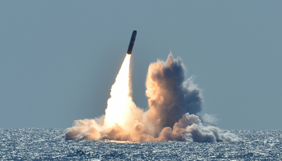 AVFYRING: Et trident missil som kan bære flere kjernefysiske stridshoder.