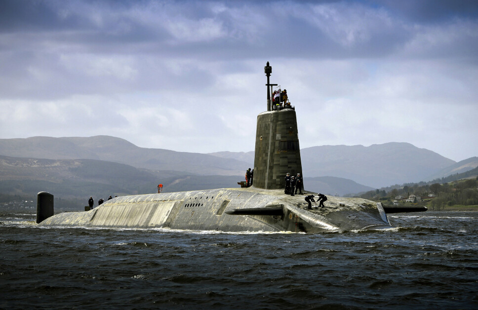 ATOMVÅPEN: Den britiske ubåten HMS Vigilant som kan bevæpnes med 16 interkontinentale ballistiske missiler med kjernefysiske stridshoder.