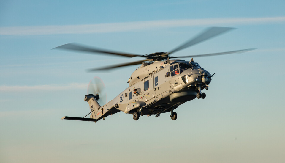 IKKE LEVERT: NH90 om bord på fregatten Fridtjof Nansen.