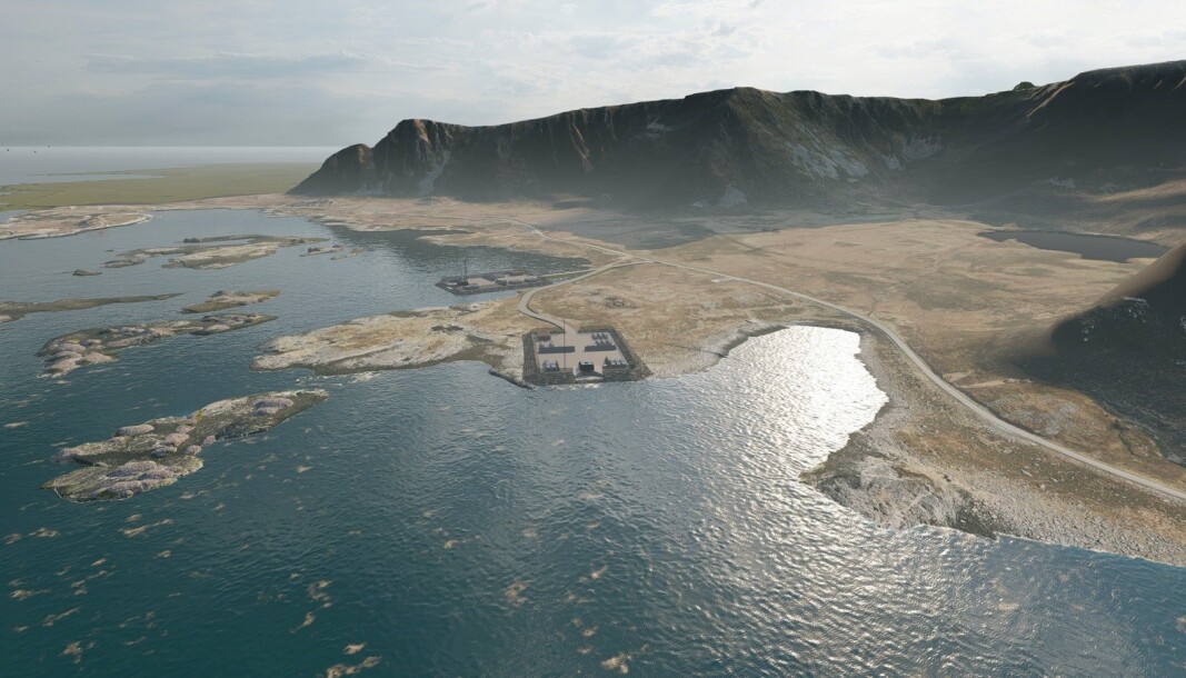 OPPSKYTINGSBASE: Denne illustrasjonen viser den planlagte rakettoppskytingsbasen på Andøya.S OPPSKYTINGSBASE: Denne illustrasjonen viser den planlagte rakettoppskytingsbasen på Andøya.S