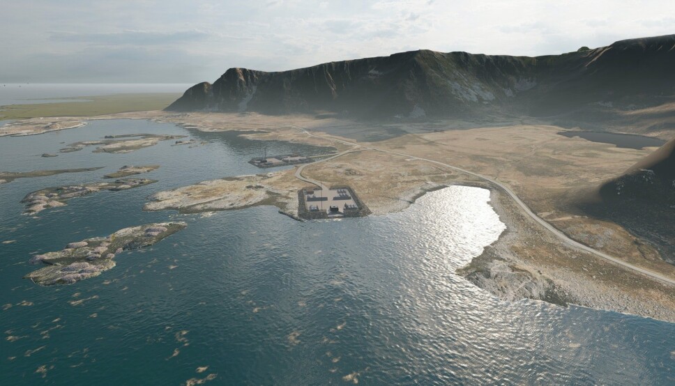 OPPSKYTINGSBASE: Denne illustrasjonen viser den planlagte rakettoppskytingsbasen på Andøya.S