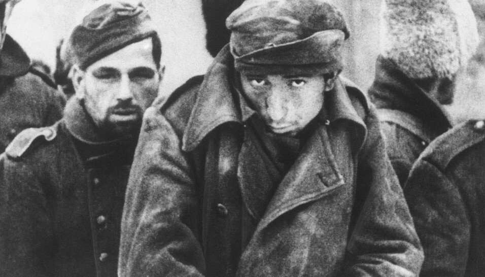 KRIGSFANGER: Soldater fra aksmaktene som ble tatt til fange under slaget om Stalingrad.