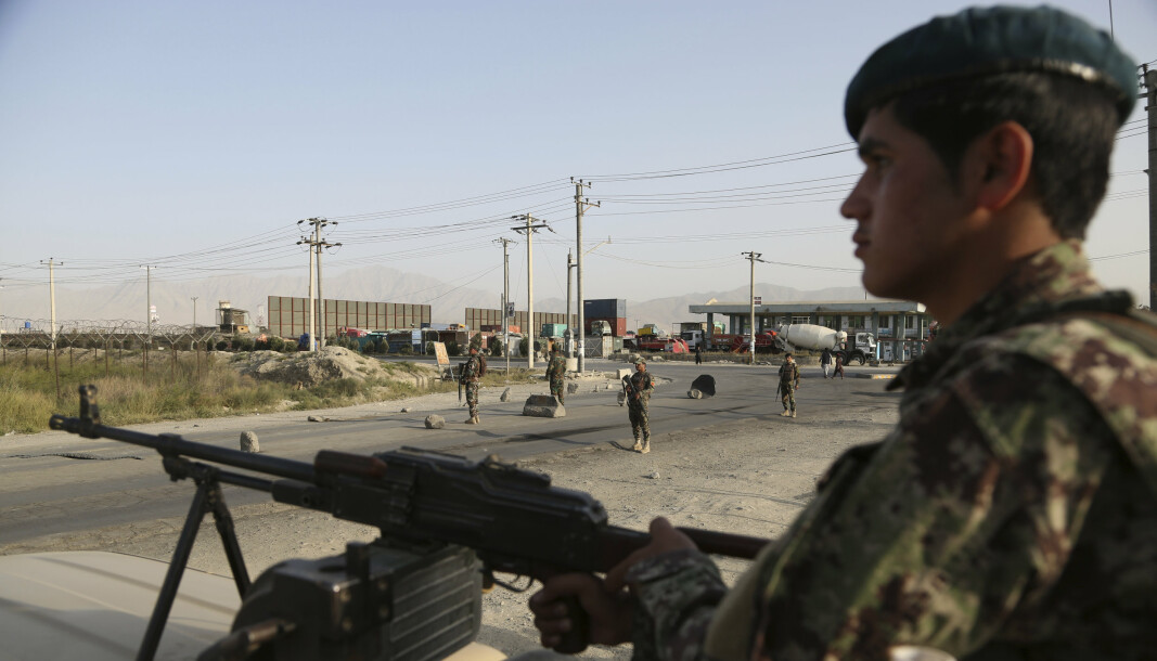KABUL: En afghansk soldat på vakt i Kabul.