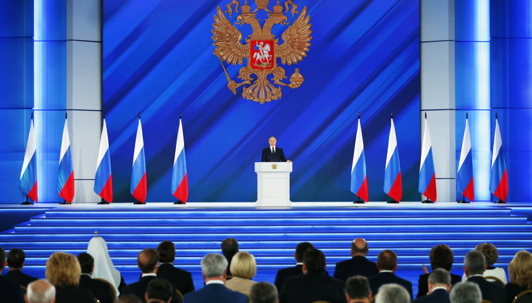 TALE: Russlands president Vladimir Putin holdt sin årlige tale om nasjonens tilstand onsdag.