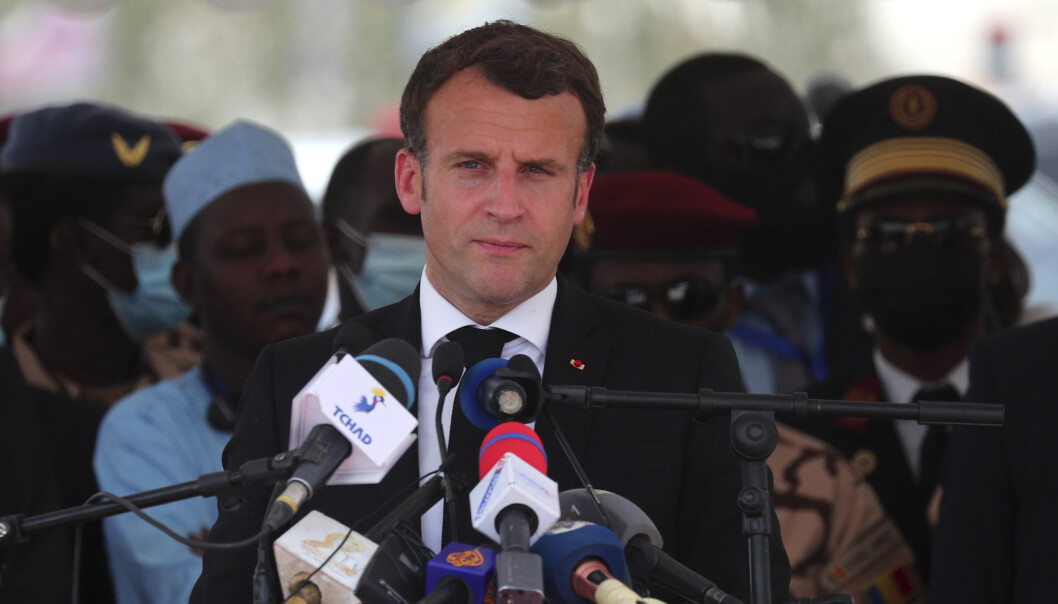 FORSIKRING: Frankrikes president Emmanuel Macron forsikrer at ingen skal få rokke ved Tsjads integritet. FORSIKRING: Frankrikes president Emmanuel Macron forsikrer at ingen skal få rokke ved Tsjads integritet.
