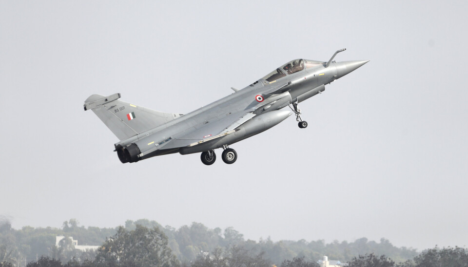 FLY: Ifølge lekkede dokumenter skal Egypt kjøpe 30 jagerfly av Frankrike. Her ser vi det franskproduserte Rafale-flyet.
