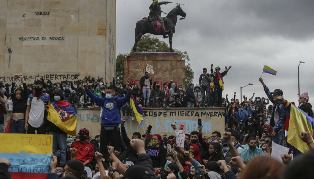 PROTEST: Bogota, Colombia, Onsdag , Mai 5, 2021.