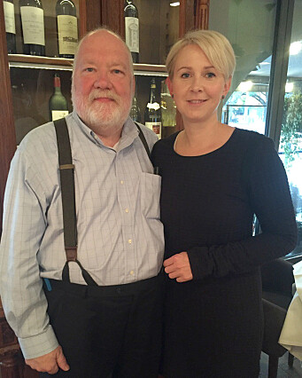 Sofie sammen med professor Gene Spafford. Sofie sammen med professor Gene Spafford.