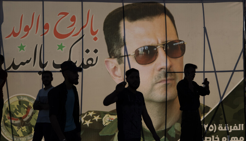 SYRIA: Valgplakater med bilder av Syrias president Bashar al-Assad henger overalt i Damaskus.